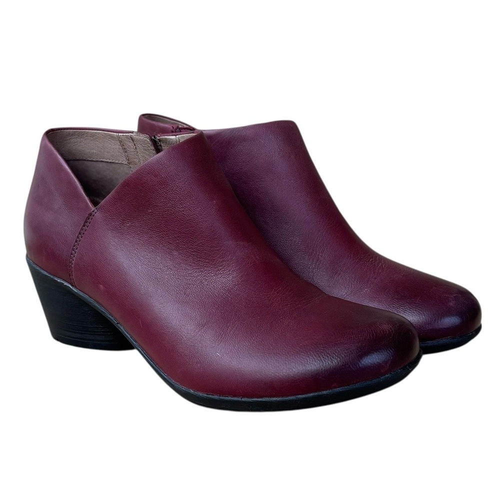 DANSKO Bordeaux Leather Zip Up Booties